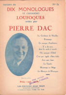 Picot  "   Monologues Et Chansons Loufoques "    Pierre Dac - Liederbücher