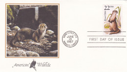 États-Unis FDC 1987 1746 Loutre De Rivière - 1981-1990