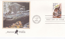 États-Unis FDC 1987 1763 Raton Laveur - 1981-1990