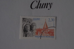 6-917 France Timbre De Presse Press Specimen Oblitération Ronde Cluny Abbaye Sculpture Religieux - Abdijen En Kloosters