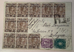 CASTELBOLOGNESE1891 (Ravenna) Sa55, 58, 44 Lettera>Bologna EX PROVERA (Regno D‘ Italia Stampe Pacchi Postali Italy Cover - Poststempel