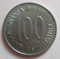 Jugoslavija, Year 1987,used, 100 Dinar - Yougoslavie