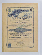 ANGOLA- LOBITO- Companhia Colonial De Navegação-Titulo De Dez Acções Nºs. 62991 A 63000 -1000$00-03JUL1922 - Navy