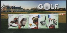 Australia 2011 MNH Sc 3569a Presidents Cup Golf Tournament Sheet - Mint Stamps