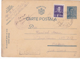 Romania, 1942, WWII Military Censored CENSOR ,POSTCARD STATIONERY, TO RADNA,OPM #40.. - Storia Postale Seconda Guerra Mondiale