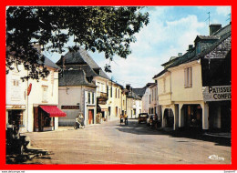 CPSM/gf (64)  PONTACQ.  La Place Du Barry. Animé, Commerces Café-tabac, Patisserie, Boucherie...*1916 - Pontacq