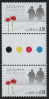 Australia 2011 MNH Sc 3605 $1.20 Poppies, Soldiers Remembrance Day Gutter - Mint Stamps