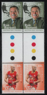 Australia 2012 MNH Sc 3626-3627 60c Ron Barassi, Gary Ablett Jr Gutter - Mint Stamps