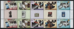 Australia 2012 MNH Sc 3646a 60c Telephone, Refrigerator, TV, Stereo, Maps Gutter - Mint Stamps