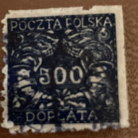 Poland 1919 Postage Due Northern Poland 500 H - Used - Taxe