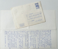 #67 Traveled Envelope And Letter Cyrillic Manuscript Bulgaria 1980 - Local Mail - Briefe U. Dokumente