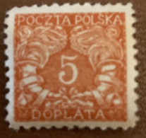 Poland 1919 Postage Due South Poland 5 F - Used - Taxe