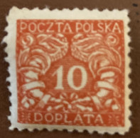 Poland 1919 Postage Due South Poland 10 F - Used - Taxe