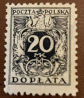 Poland 1921 Coat Of Arms And Post Horn 20 M - Used - Taxe