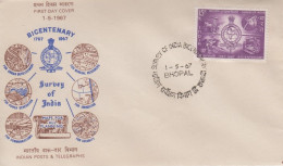 India  Survey      FDC - Storia Postale