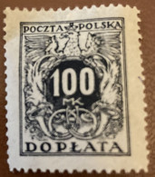 Poland 1921 Coat Of Arms And Post Horn 100 M - Used - Postage Due