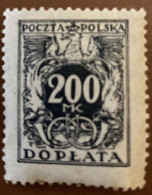 Poland 1923 Coat Of Arms And Post Horn 200 M - Used - Portomarken