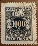 Poland 1923 Coat Of Arms And Post Horn 1000 M - Used - Taxe