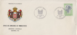 Monaco  Montreal Expo 67  Coat Of Arms   FDC - Cartas & Documentos