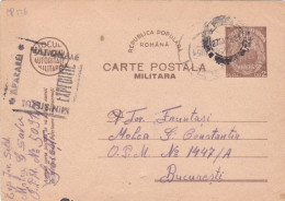 Romania, 1951, WWII Military Censored CENSOR ,MILITARY POSTCARD STATIONERY. - Lettres 2ème Guerre Mondiale