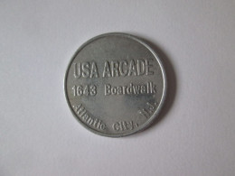 USA ARCADE Atlantic City Casino Token/jeton 5 Points Circa 1970 - Casino