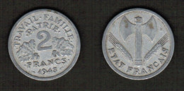 FRANCE   2 FRANCS 1943 (KM # 904) #7076 - 2 Francs