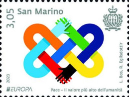 San Marino.2023.Europa CEPT.Peace – The Highest Value Of Humanity.1 V. ** . - Ungebraucht