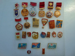 Soviet Badges Of The USSR 25 Pcs. Communism. Lenin. - Lots