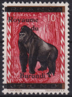 1962 Burundi, Mi:BI 1, Sn:BI 9, Yt:BI 8, Aufdruck Royaume Du Burundi, Gorilla - Gebruikt