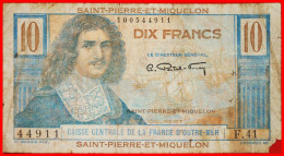 * FRANCE (1950-1960): SAINT PIERRE AND MIQUELON  10 FRANCS RARE! SHIPS!  · LOW START · NO RESERVE! - Autres & Non Classés