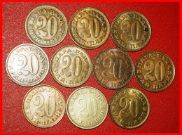 * STAR: YUGOSLAVIA  COMPLETE SET 20 PARA RUN YEARS 1965-1981 10 COINS TOGETHER! · LOW START · NO RESERVE! - Yougoslavie