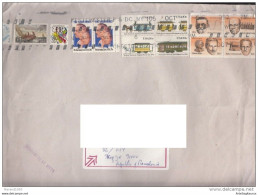 USA, COVER, SEAL "MISSENT TO ST.KITTS" - Republic Of Macedonia,, Telecom, Trains, Energies, Science  (002) - Andere & Zonder Classificatie