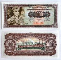 Yugoslavia 1.000 1000 Dinara 1955 Prefix KF P#71 UNC - Yougoslavie