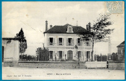 CPA 89 HERY Yonne - Mairie Et Ecole ° H. Hamelin - Hery