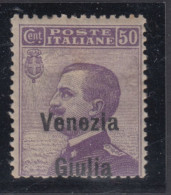ITALIA - VENEZIA GIULIA - N.27 - Cat. 320 Euro - Linguellato - MH* Con Varietà Soprastampa Spostata In Basso - Vénétie Julienne