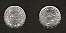 COLOMBIA   20 CENTAVOS 1971 (KM # 245) #7087 - Colombia