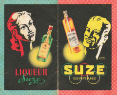 Petit Calendrier Ancien Publicitaire 1955 * Distillerie De La SUZE Maisons Alfort Liqueur Gentiane " Illustrateur - Big : 1941-60