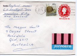 66037 - Neuseeland - 1989 - 40c QEII GAUmschl M ZusFr STH AKL MAIL CTR - ... -> Australien - Briefe U. Dokumente