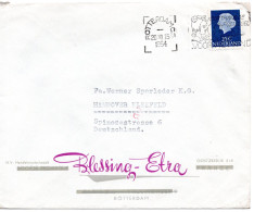 66058 - Niederlande - 1954 - 25c Juliana EF A Bf ROTTERDAM - ... -> Westdeutschland, M Transorma-Codierung "FB" - Covers & Documents