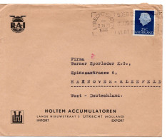 66060 - Niederlande - 1952 - 25c Juliana EF A Bf UTRECHT - ... -> Westdeutschland, M Transorma-Codierung "AF" - Lettres & Documents