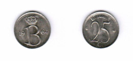 BELGIUM   25 CENTIMES 1964 FRENCH (KM # 153) #7104 - 25 Cent