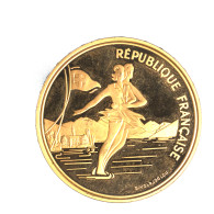 Jeux Olympiques Dhiver 1989 DAlbertville 500 Francs Or - Variétés Et Curiosités