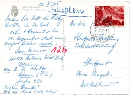 66080 - Liechtenstein - 1965 - 30Rp Landschaften A AnsKte SCHAAN -> Westdeutschland - Storia Postale