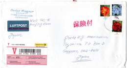 L66094 - Bund - 2008 - 430c Blumen MiF A W-LpBf FAHRENWALDE -> Japan - 2001-10: Storia Postale