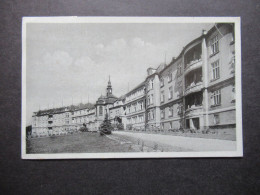 DR Böhmen Und Mähren 1942 Foto AK Sanatorium Na Plesi Mit Hitler Marke Eckrand Und Rahmenstempel - Cartas & Documentos