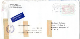 L66108 - Luxemburg - 1997 - 25F ATM EF A LpBf LUXEMBURG -> Japan, M Japan Aufkleber "Mit Wasserschaden Eingegangen" - Postage Labels