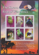 2016 Liberia 6912-6917KL Birds - Turaco 18,00 € - Spechten En Klimvogels