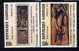 S - Rep. Gabon ** PA N° 219/220 - Pâques. Bois Sculptés - Gabon (1960-...)