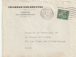 FRANCE Lettre 1940 PARIS 31 CHAMBRE DES DEPUTES COMMISSION DE LA MARINE MILITAIRE - 1939-44 Iris