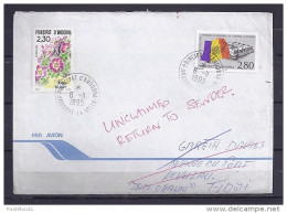 ANDORRE TP N°466+393 SUR LETTRE DU 6.11.95 POUR LES ILES FIDJI - Covers & Documents